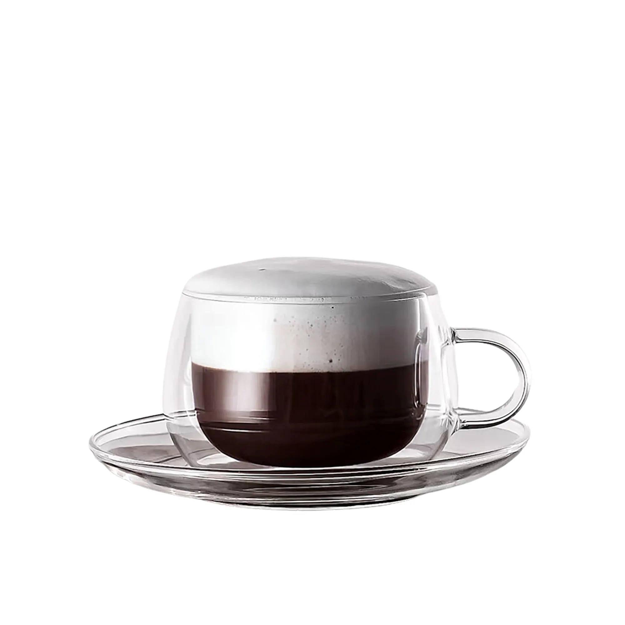 T&C Society Cup and Saucer 250mL Set of 2 Clear Image 2