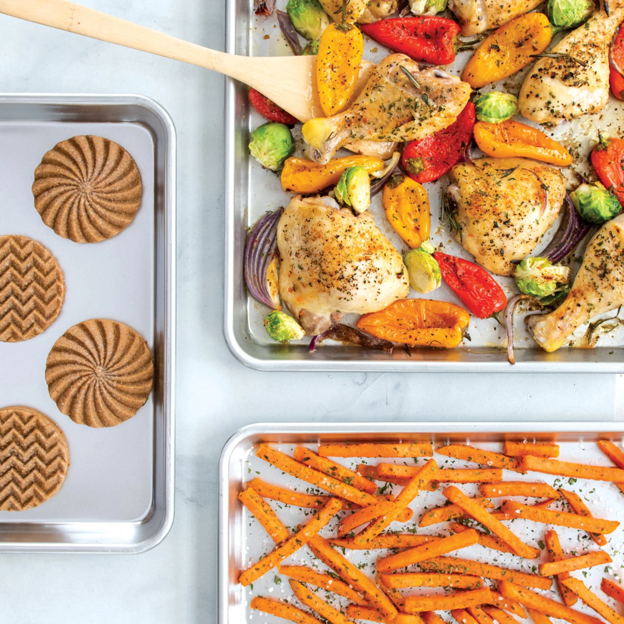 Nordic Ware Naturals Baker's Delight Baking Sheet 3pc Set Image 3