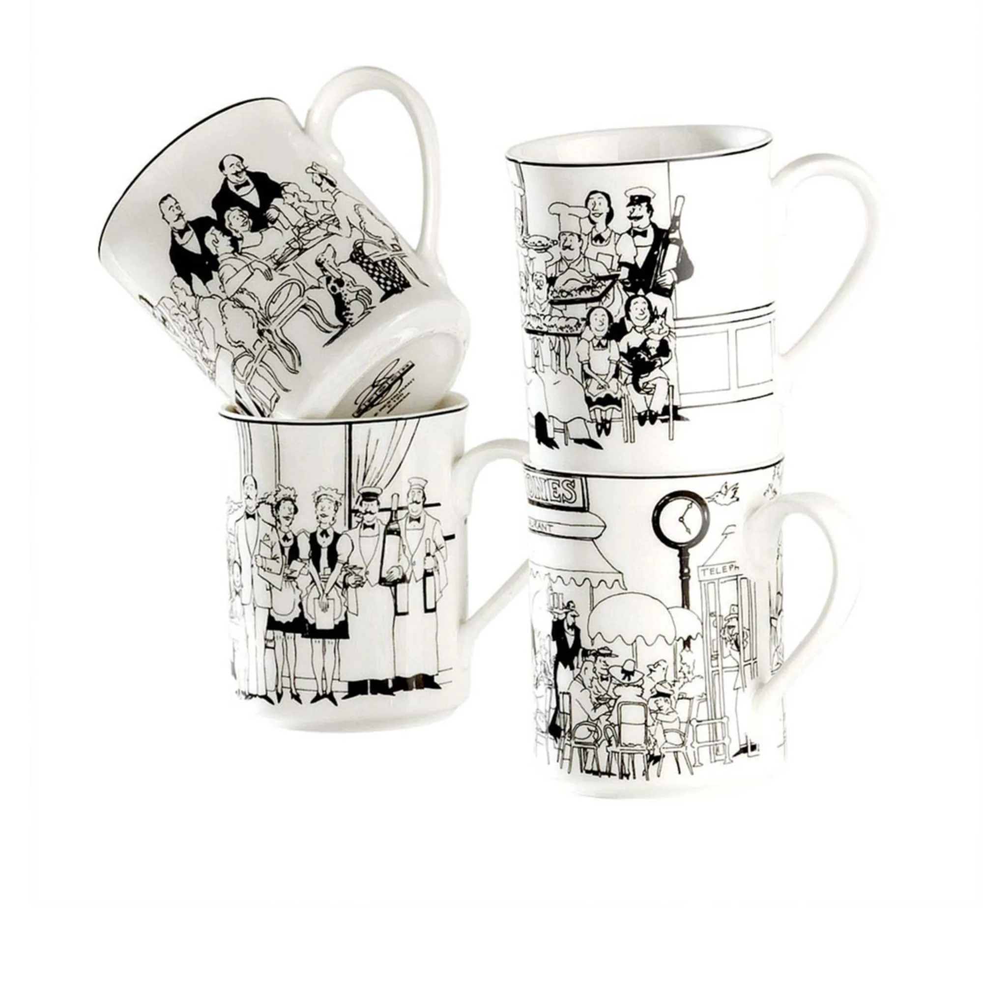 Noritake Le Restaurant 4pc Mug Set Image 1