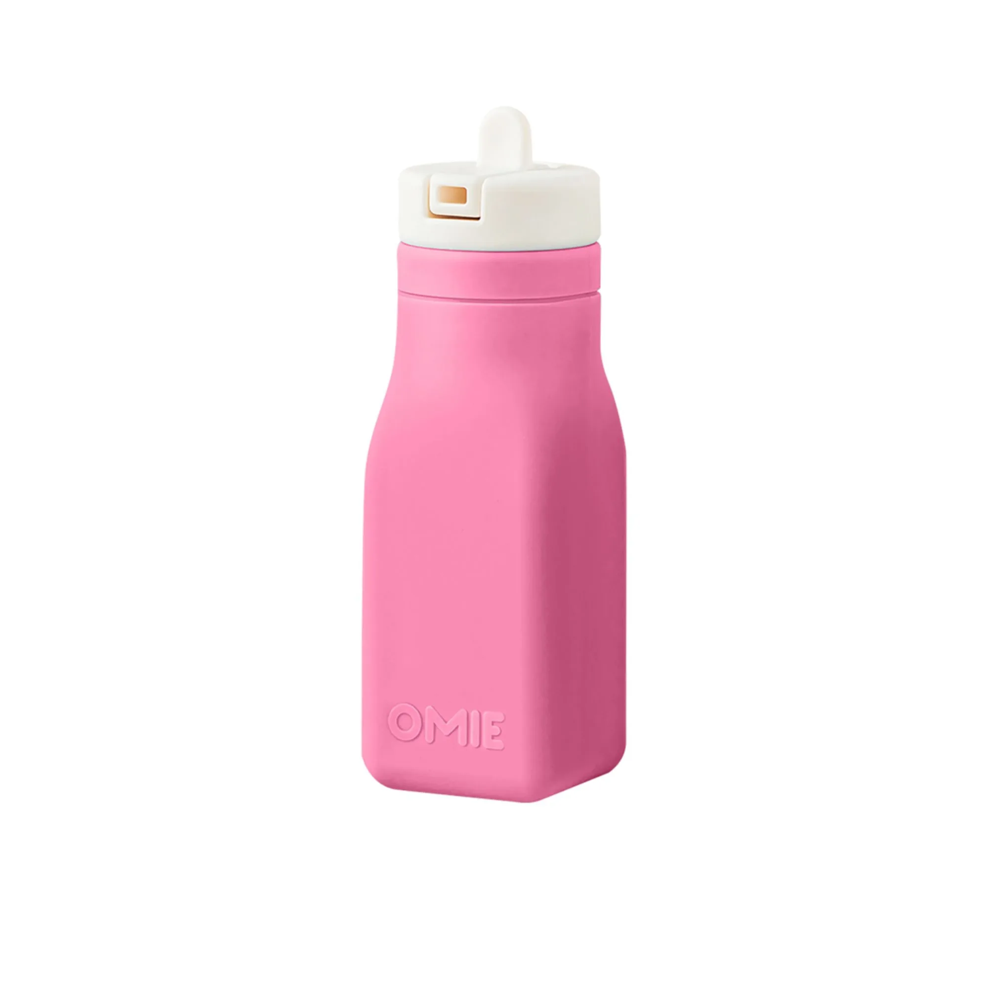 Omie Silicone Drink Bottle 250ml Pink Image 1