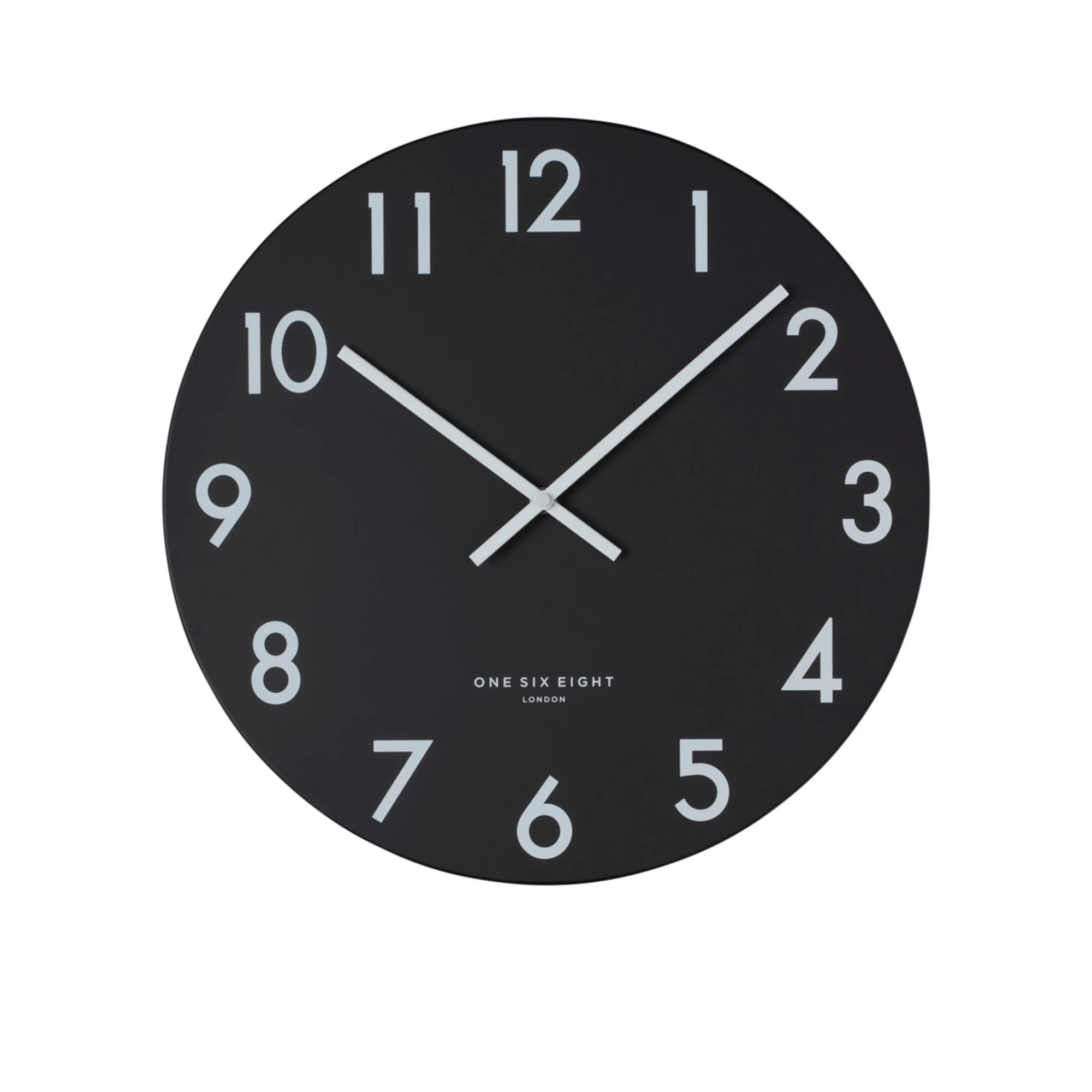 One Six Eight London Jackson Silent Wall Clock 40cm Black Image 1