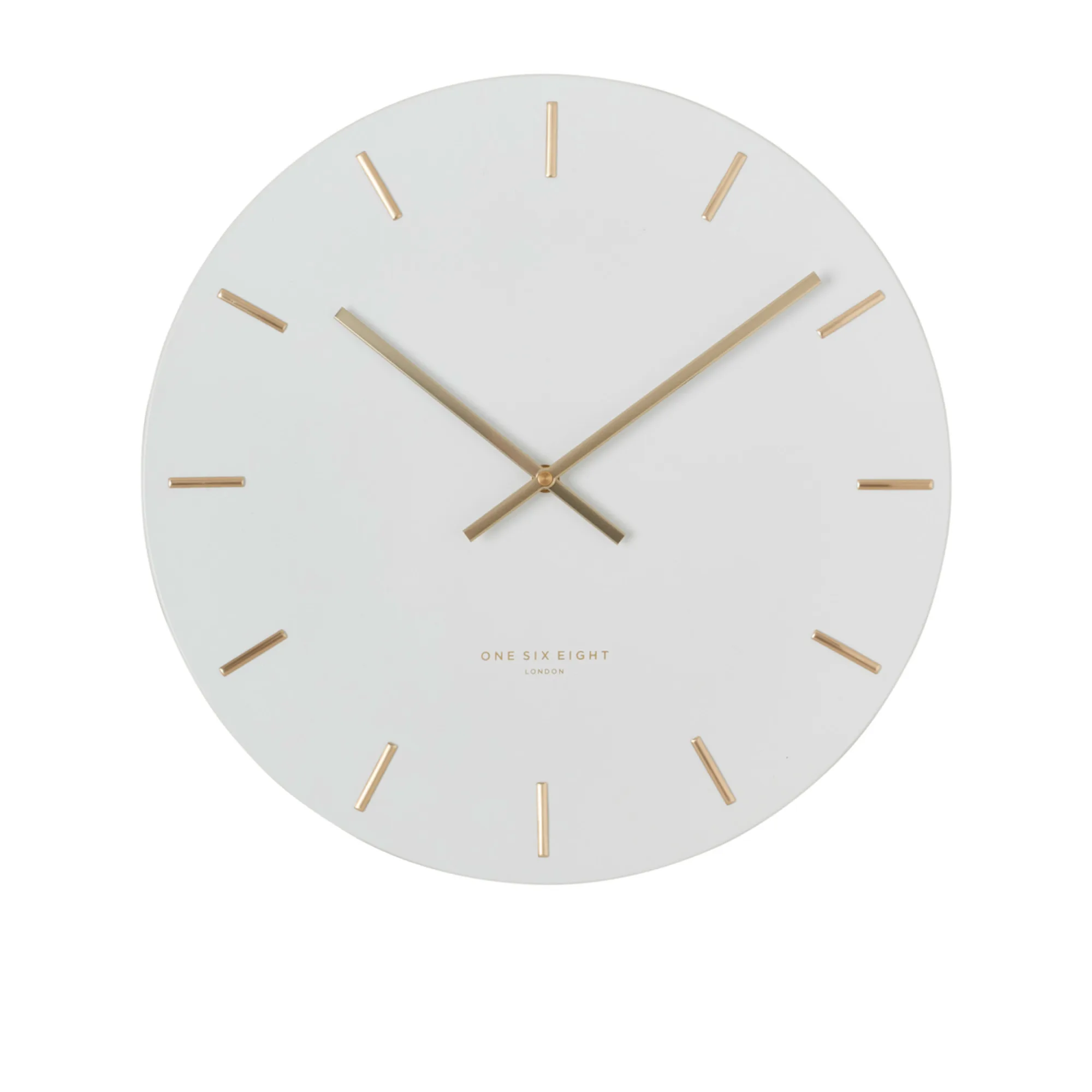 One Six Eight London Luca Silent Wall Clock 60cm White Image 1