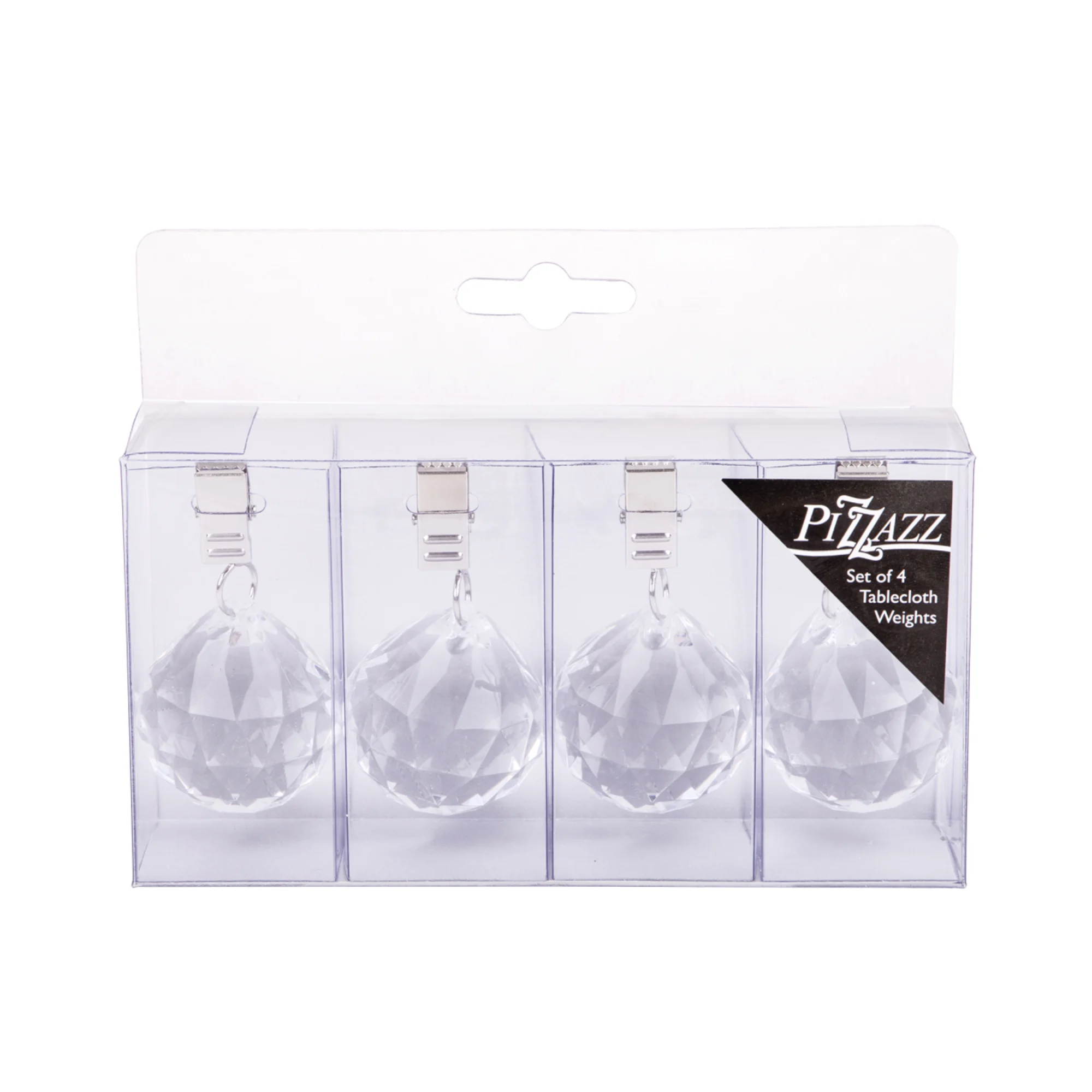 Pizzazz Acrylic Crystal Tablecloth Weights 4pk Image 1