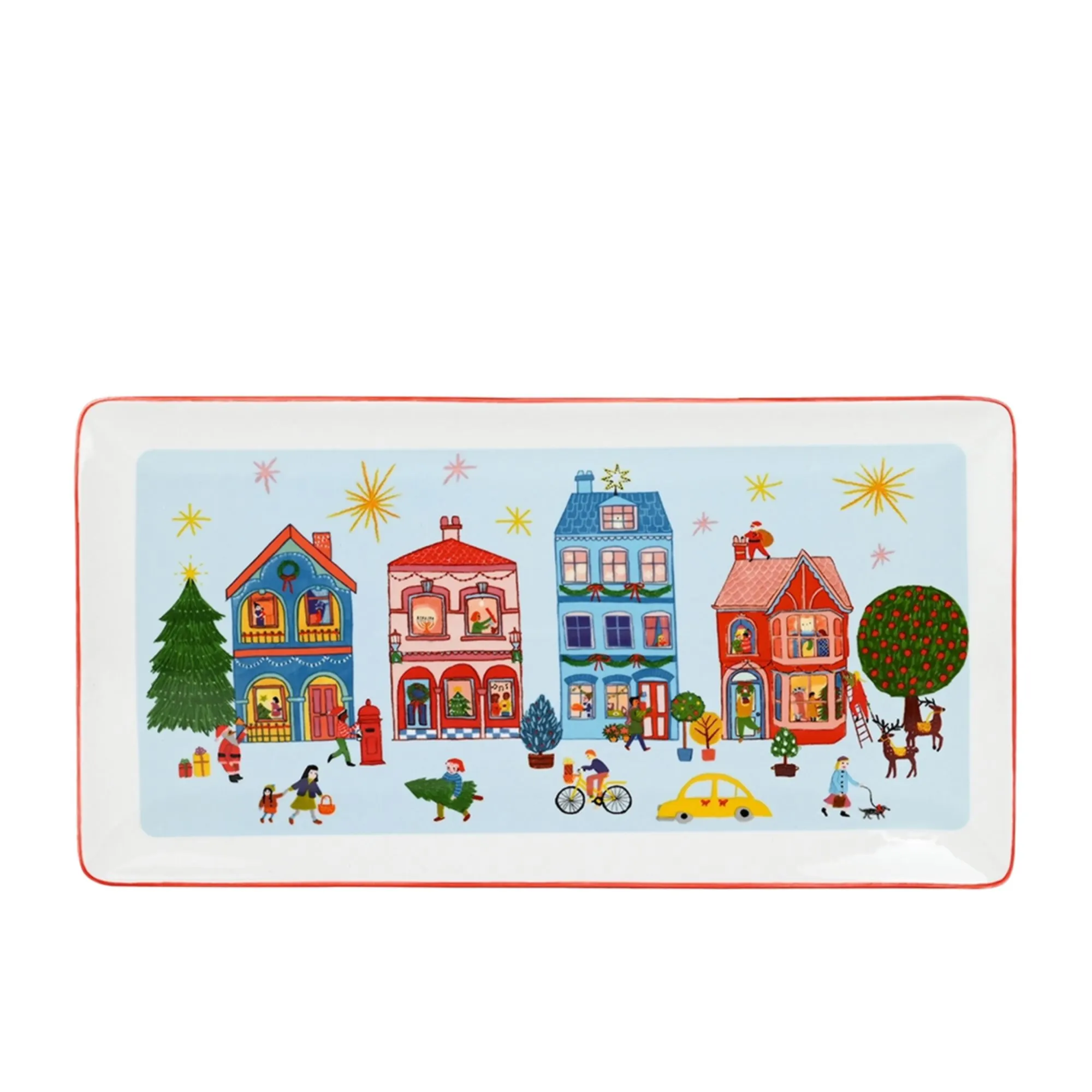 Porto Night Before Rectangular Platter 30x15cm Blue Image 1