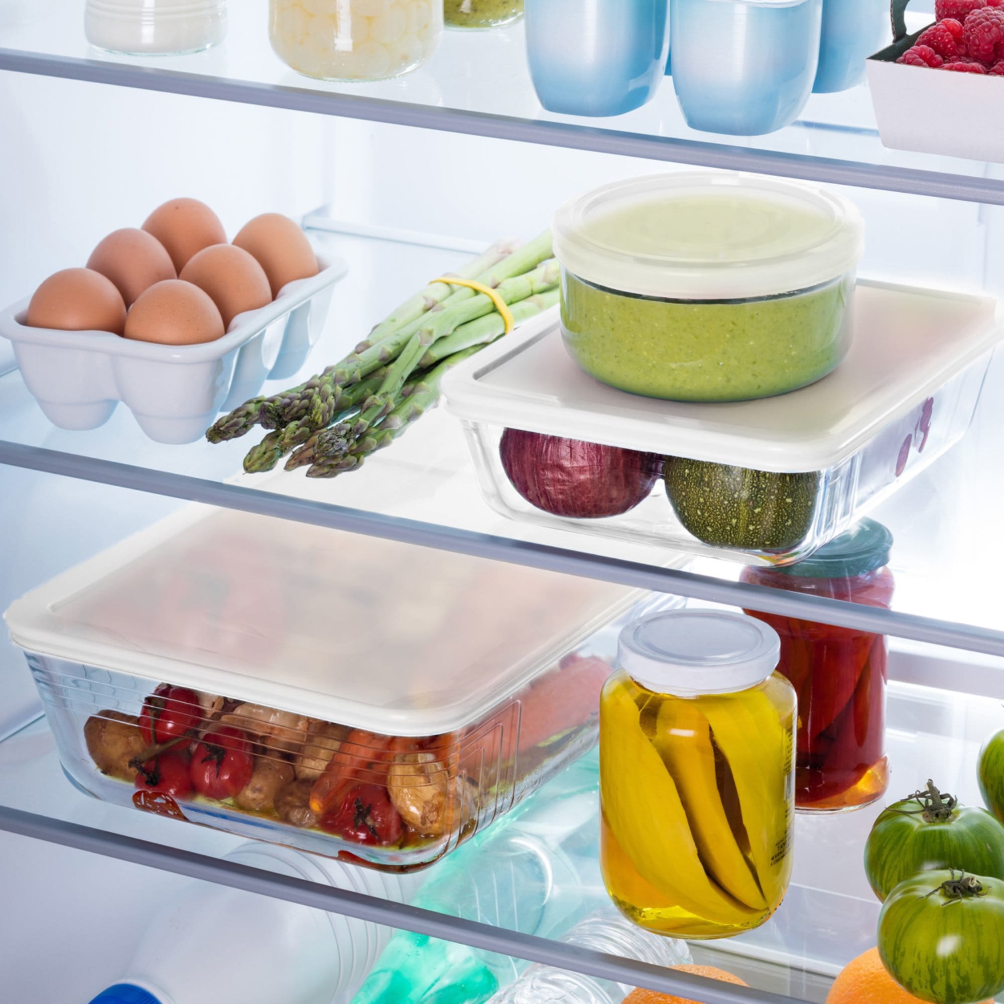 Pyrex Cook & Freeze Round Tall Glass Storage 1.6L White Image 3