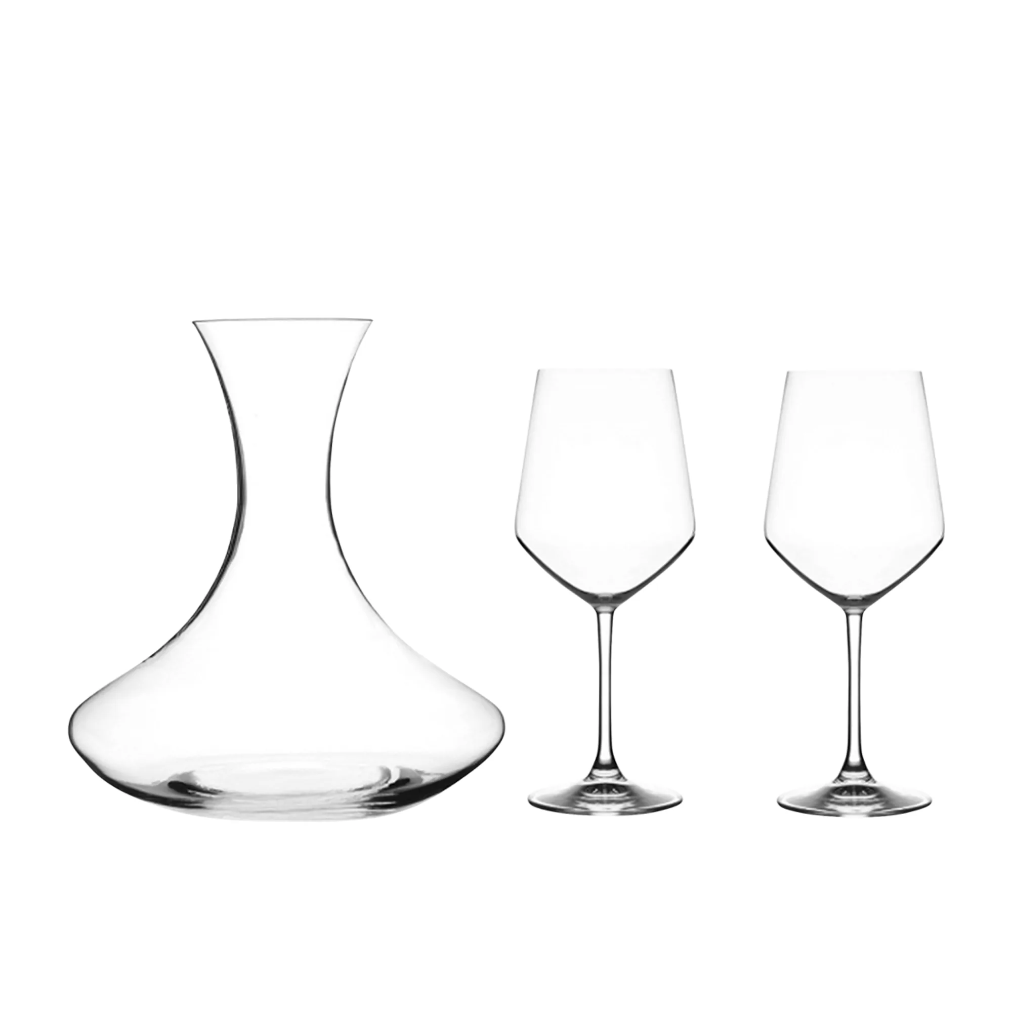 RCR Crystal Aria Decanter and Wine Glass Set 3pc Image 1