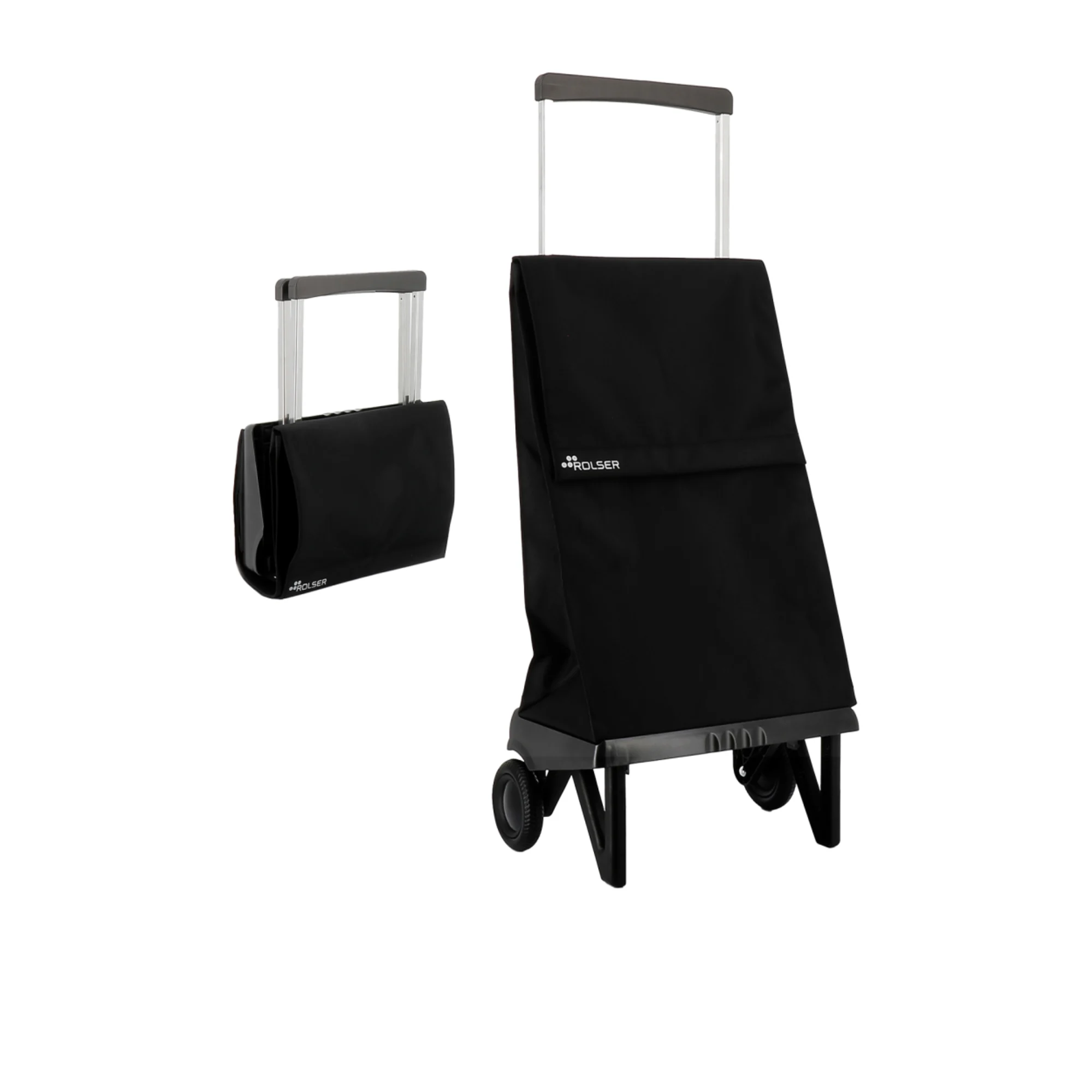 Rolser Plegamatic MF 2 Wheel Shopping Trolley Black Image 1