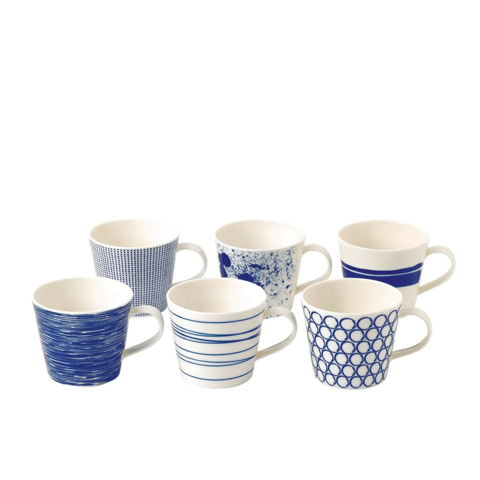 Royal Doulton Pacific Mug 390ml Set of 6 Blue Image 1