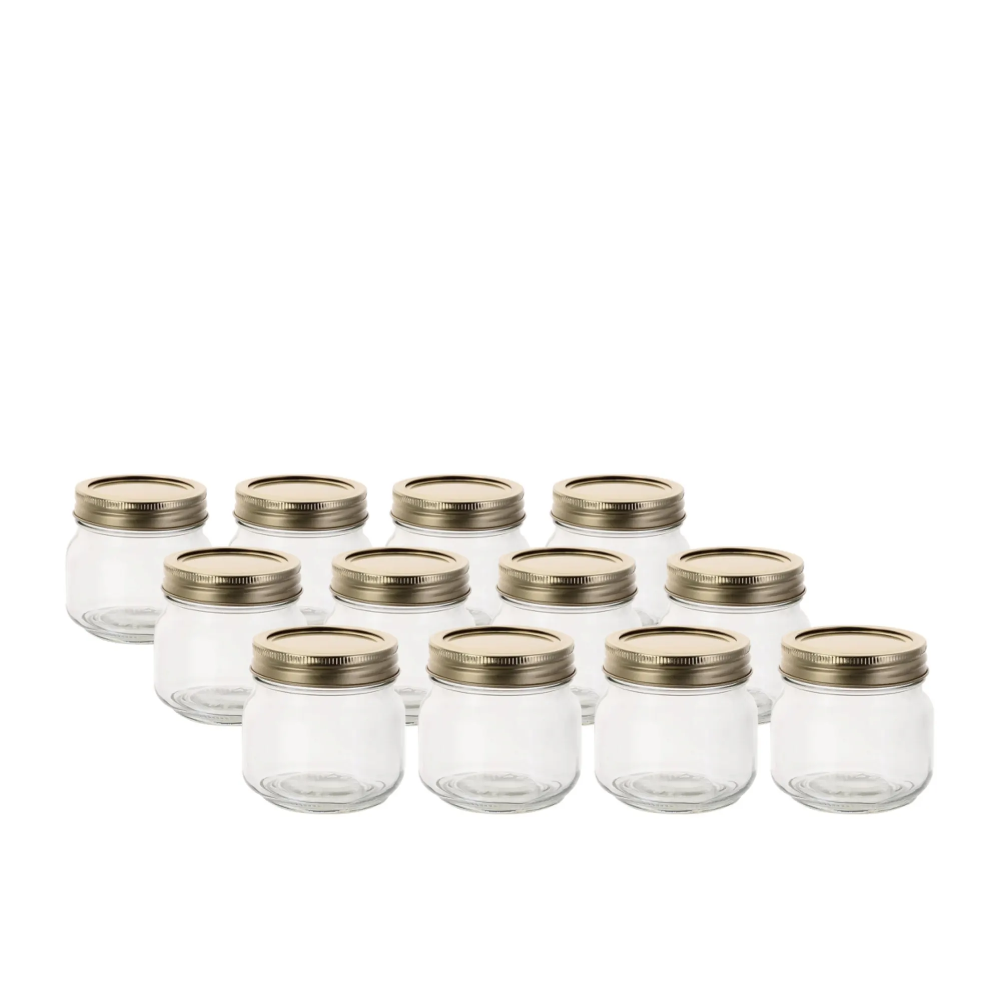 Salisbury & Co Mason Jar with 2pc Lid 250ml Set of 12 Image 1