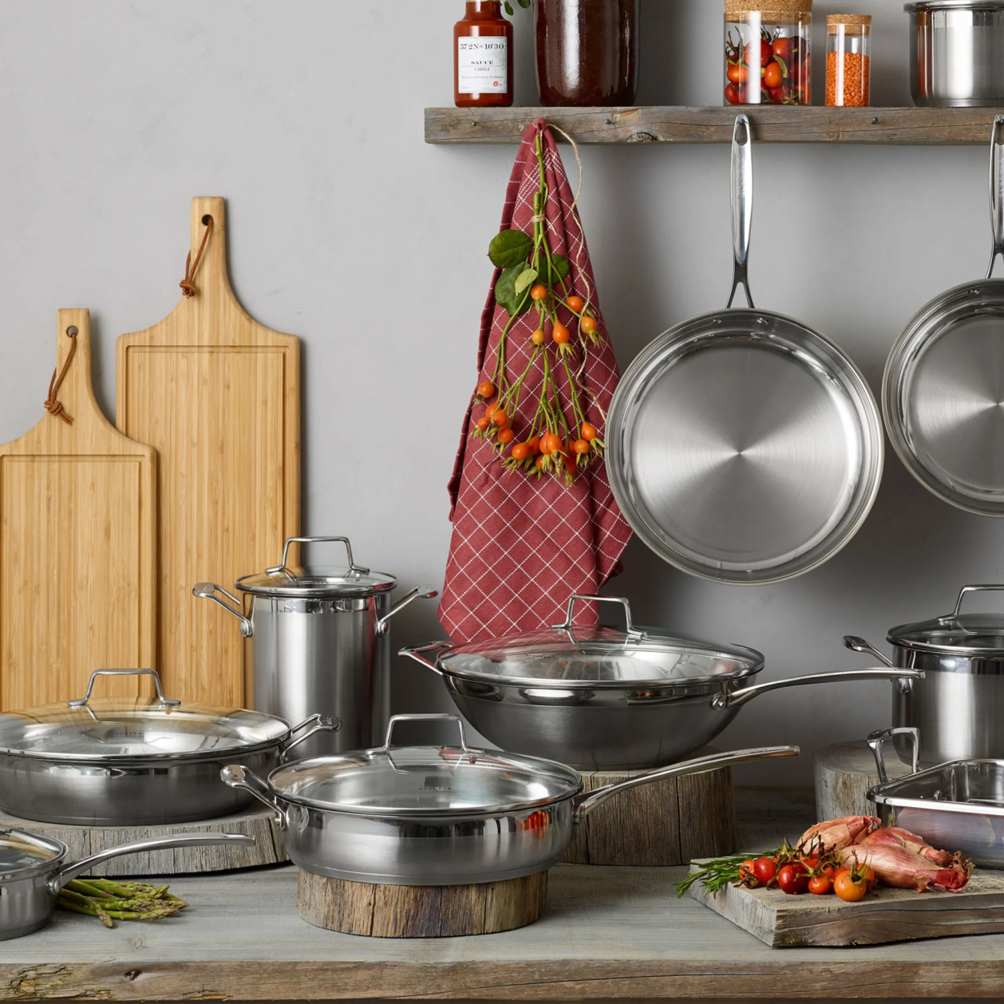 Scanpan Impact Stainless Steel Wok 32cm Image 3