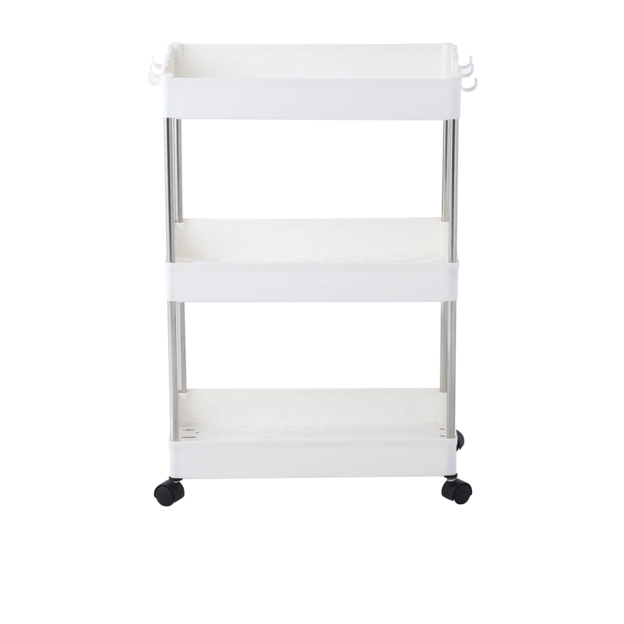 Sherwood Home 3 Tier Storage Cart with Wheels 40x22cm Image 1