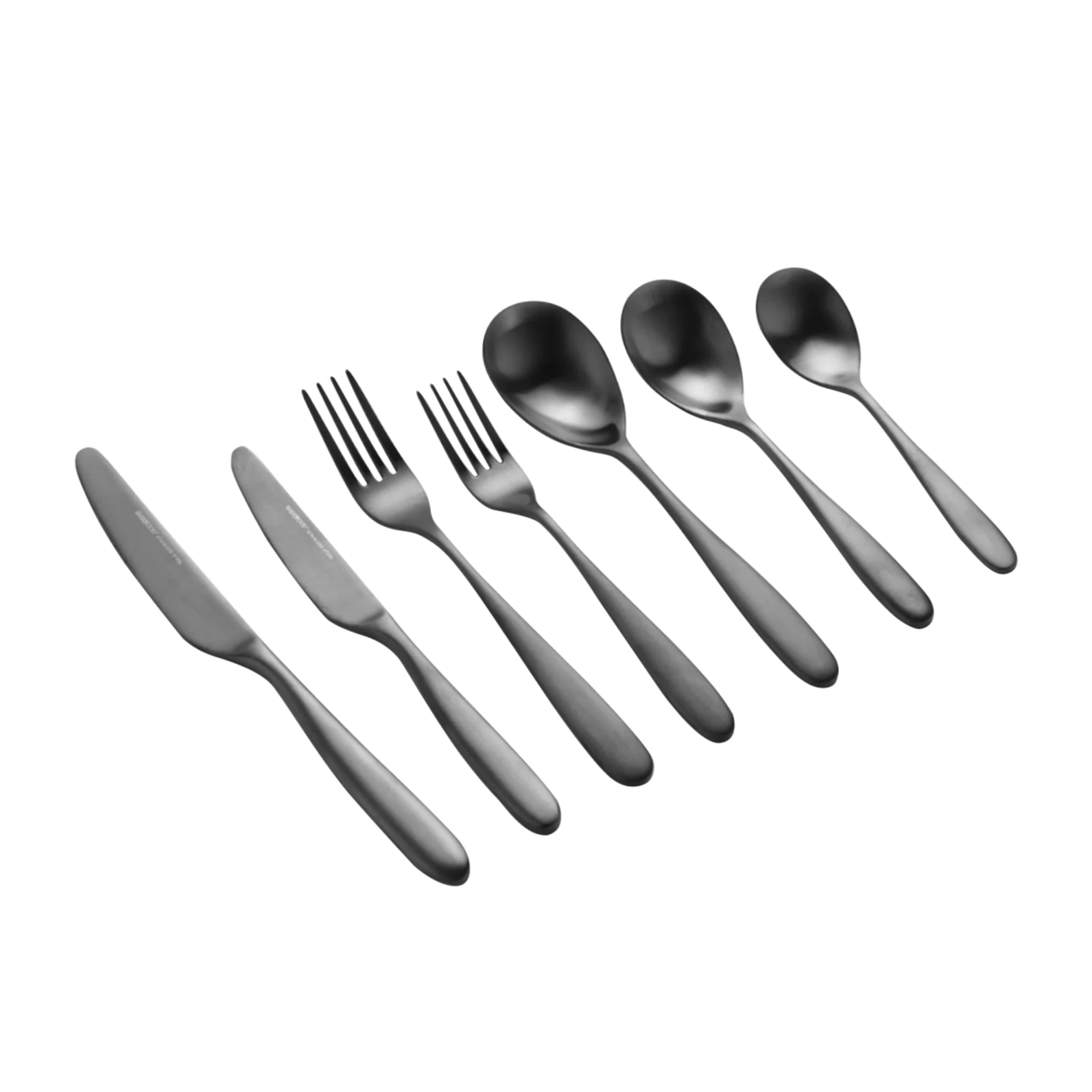 Sherwood Nouveau Cutlery Set 42pc Matte Black Image 1