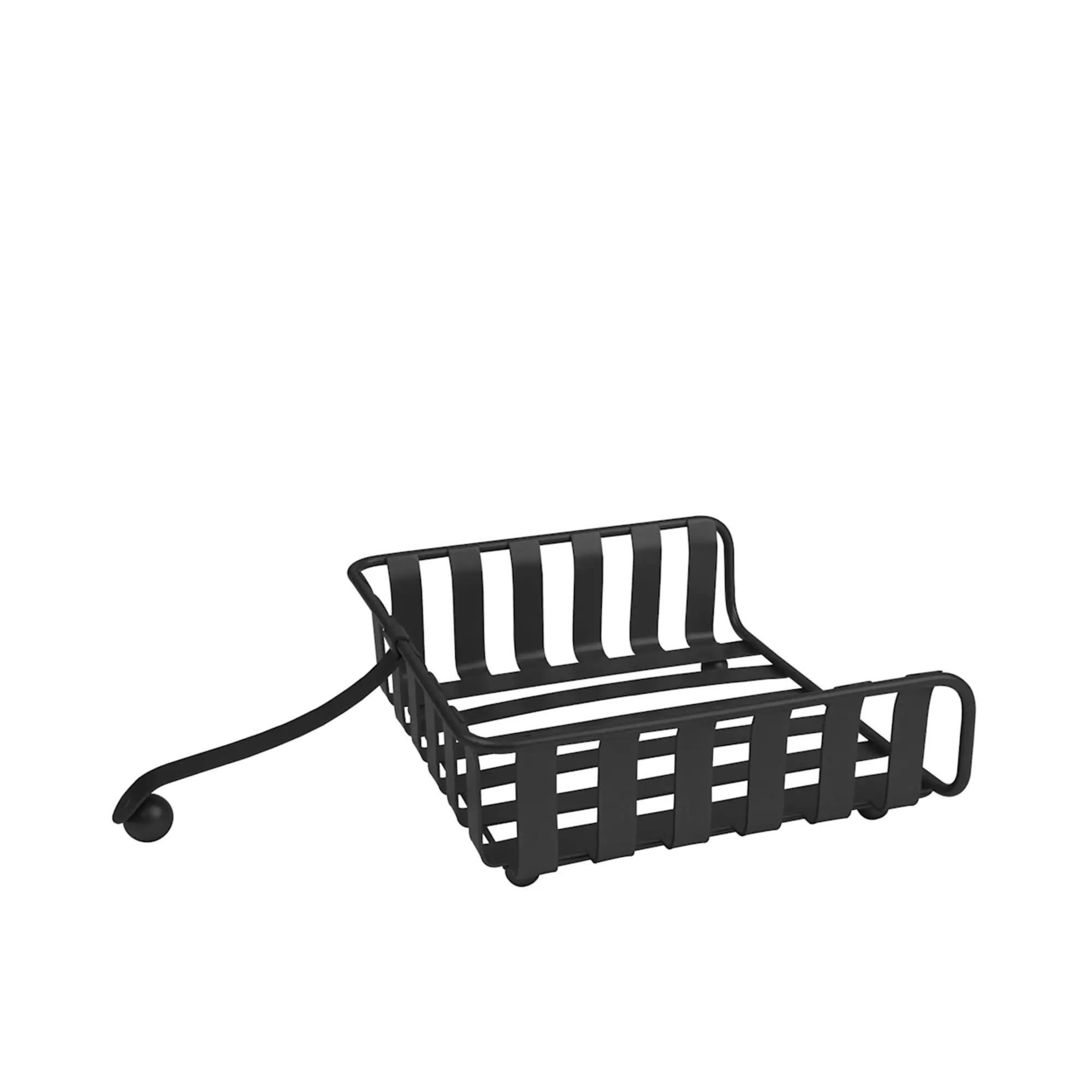 Spectrum Stripe Weighted Metal Napkin Holder Black Image 2