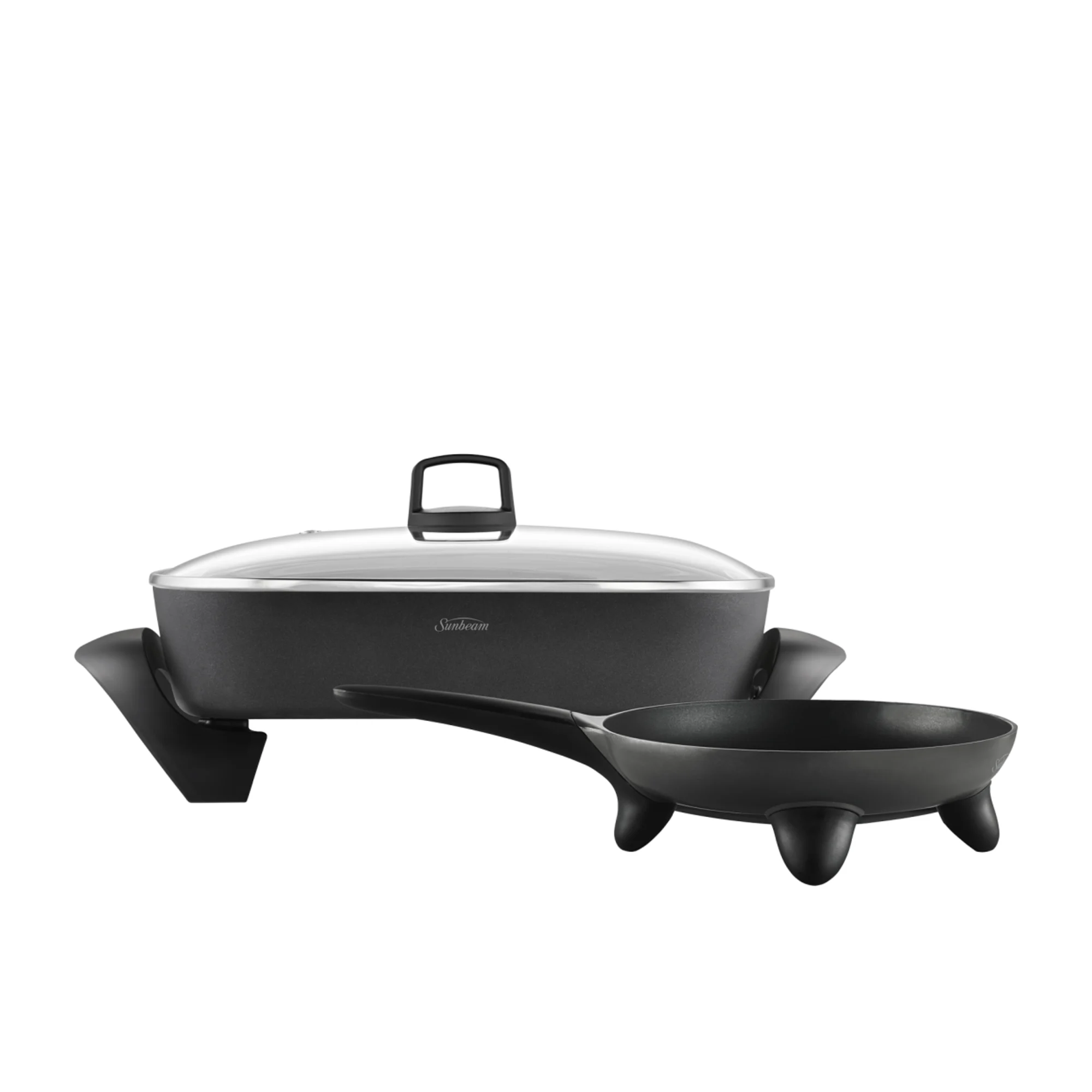 Sunbeam DiamondForce PUM4000DF Brekky & Banquet Electric Frypan and Skillet Set 2pc Image 1