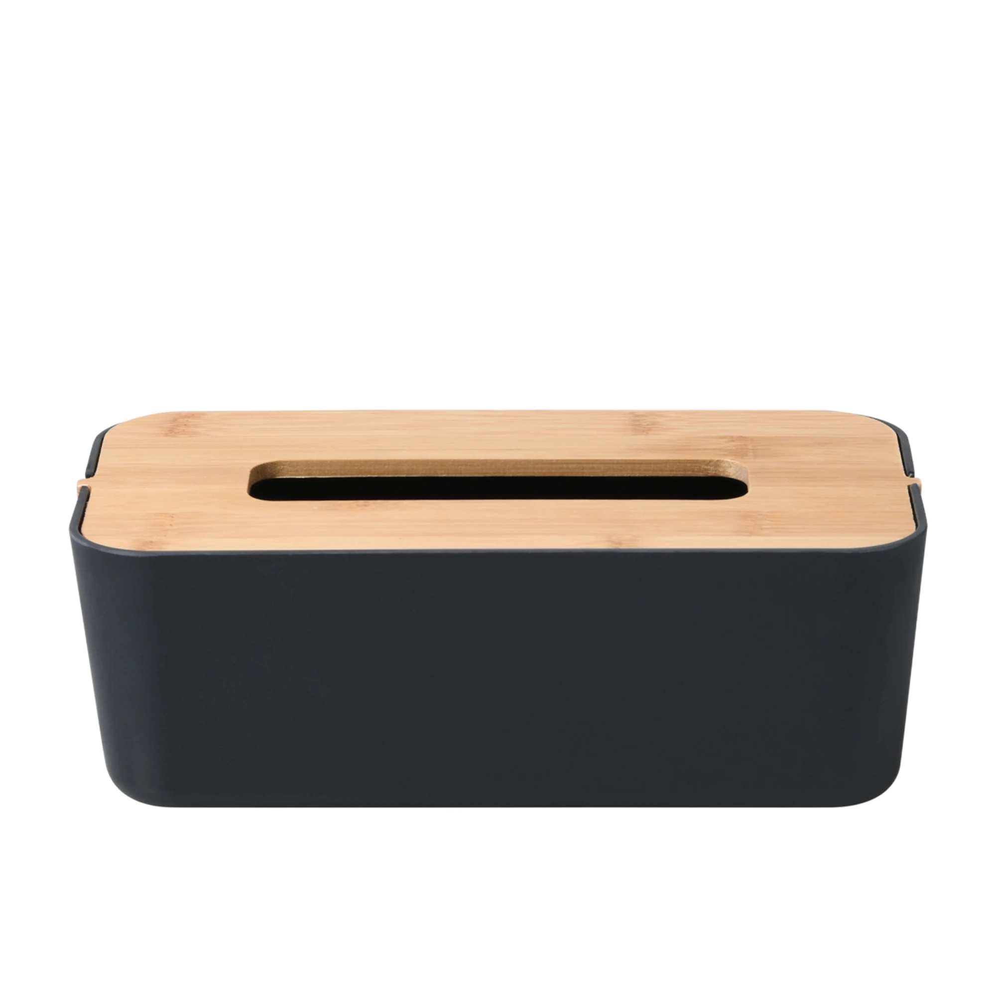 Takara Takae Natural Bamboo Tissue Box Black Image 1