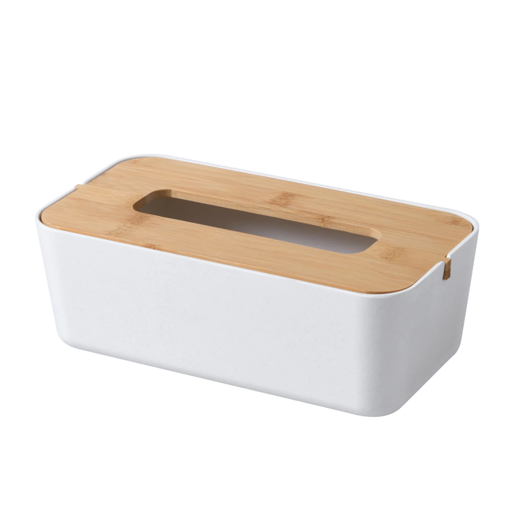 Takara Takae Natural Bamboo Tissue Box White Image 1