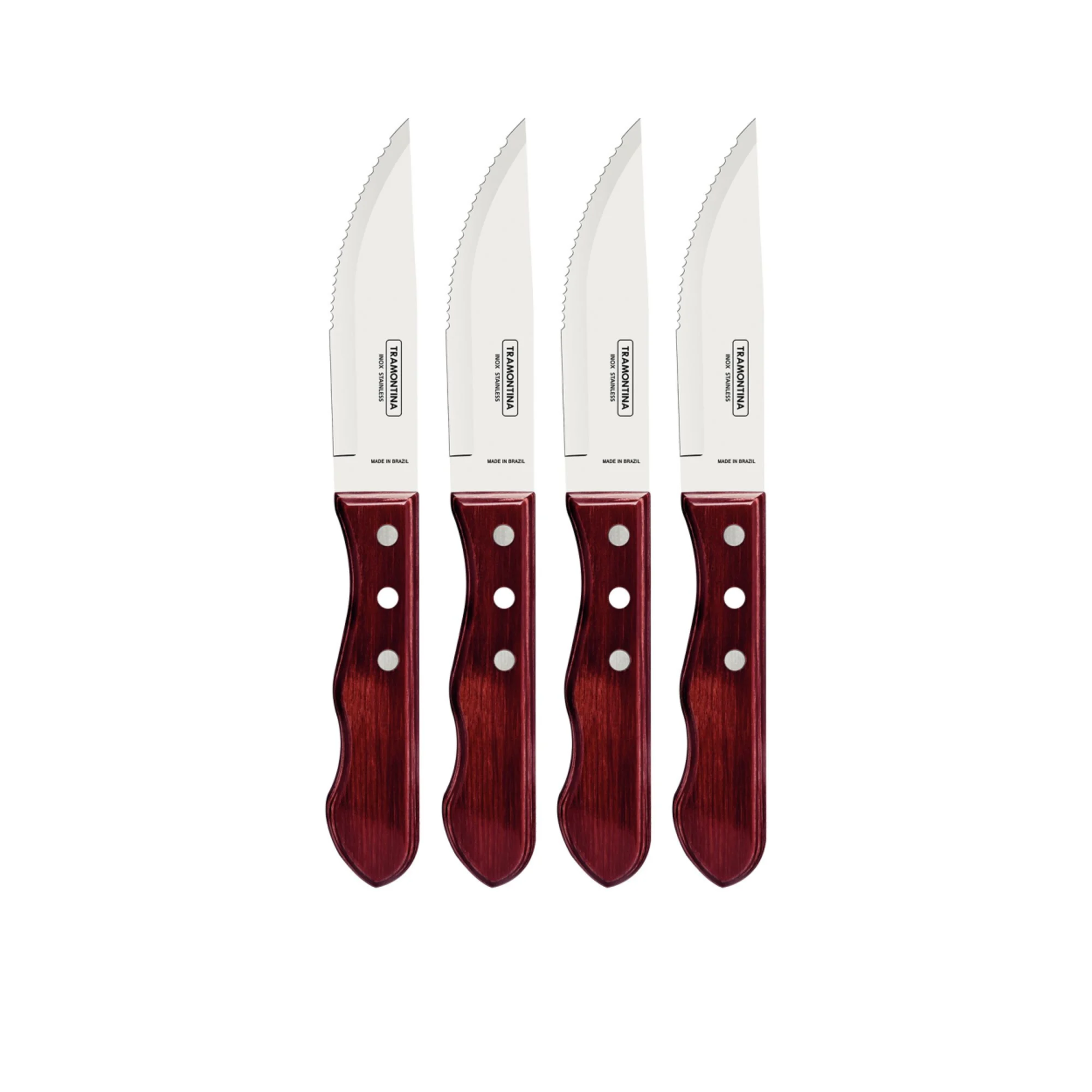 Tramontina Jumbo Polywood Steak Knife Set of 4 Red Image 1