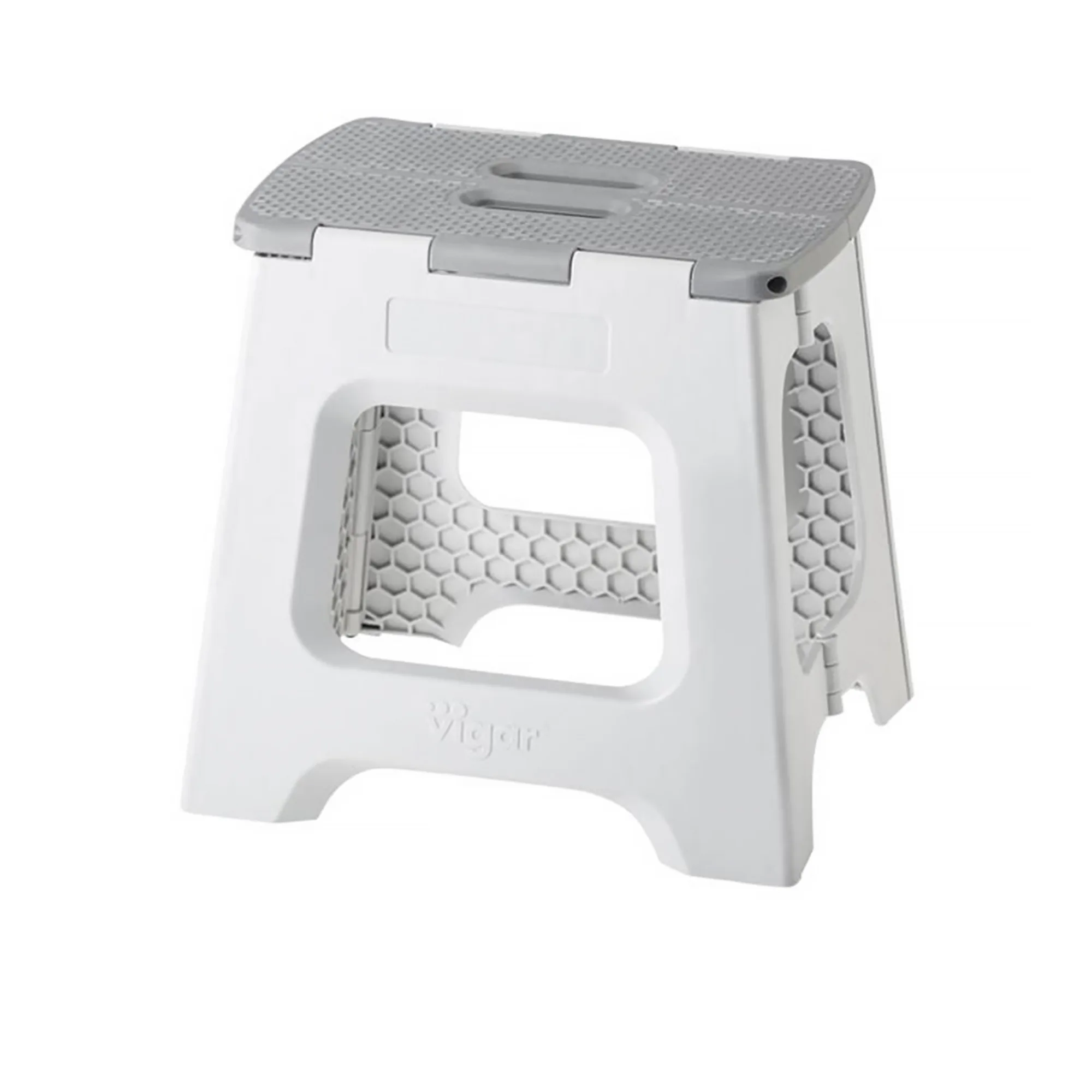Vigar Compact Foldable Stool 32cm Grey Image 1