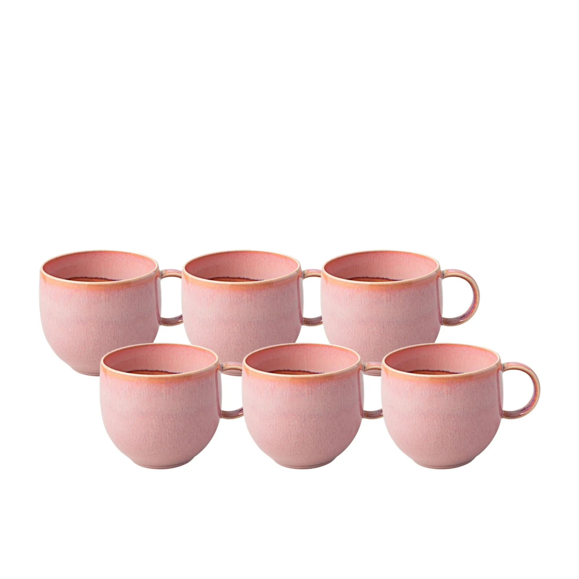 Villeroy & Boch Perlemor Coral Mug 350ml Set of 6 Image 1