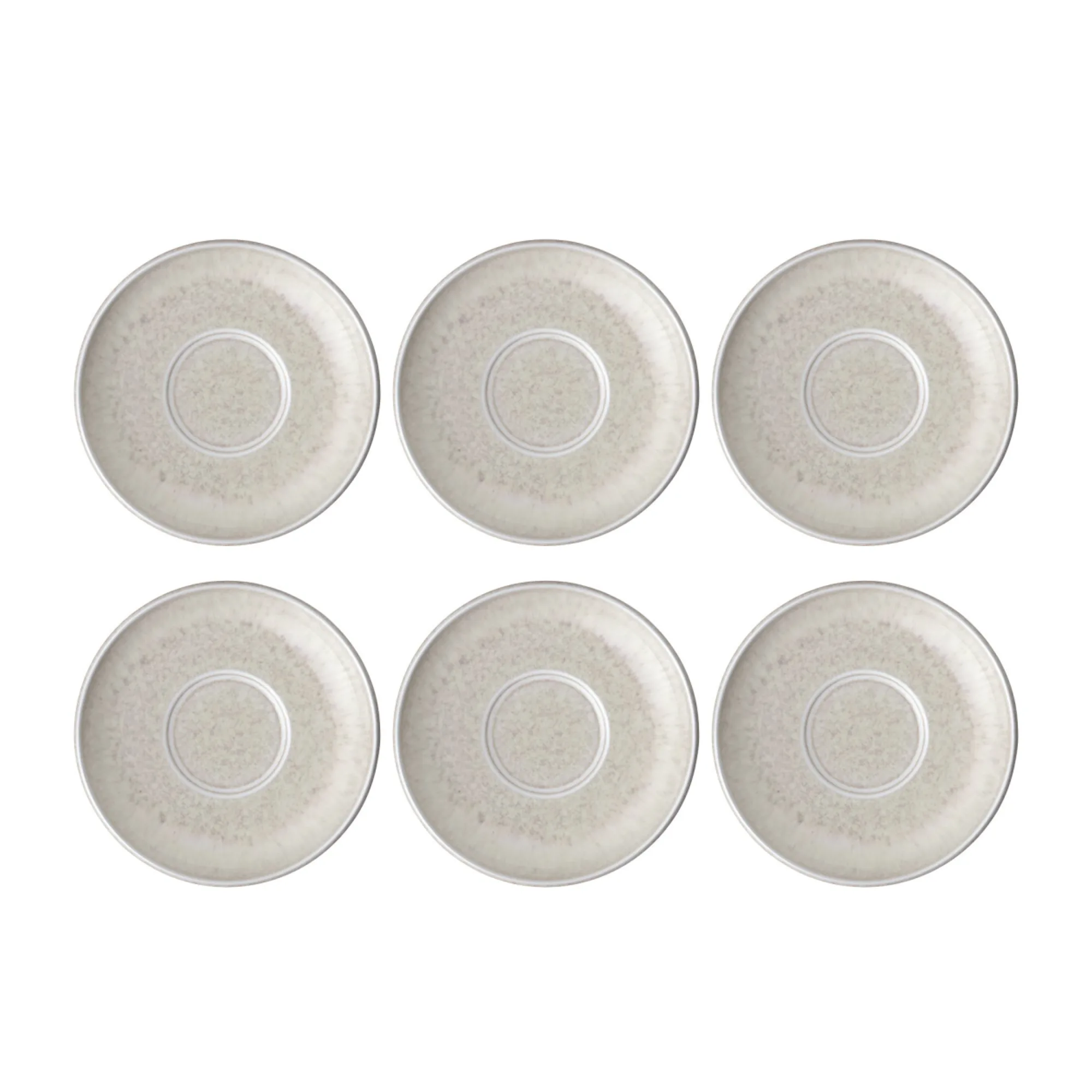 Villeroy & Boch Perlemor Sand Saucer 12cm Set of 6 Beige Image 1