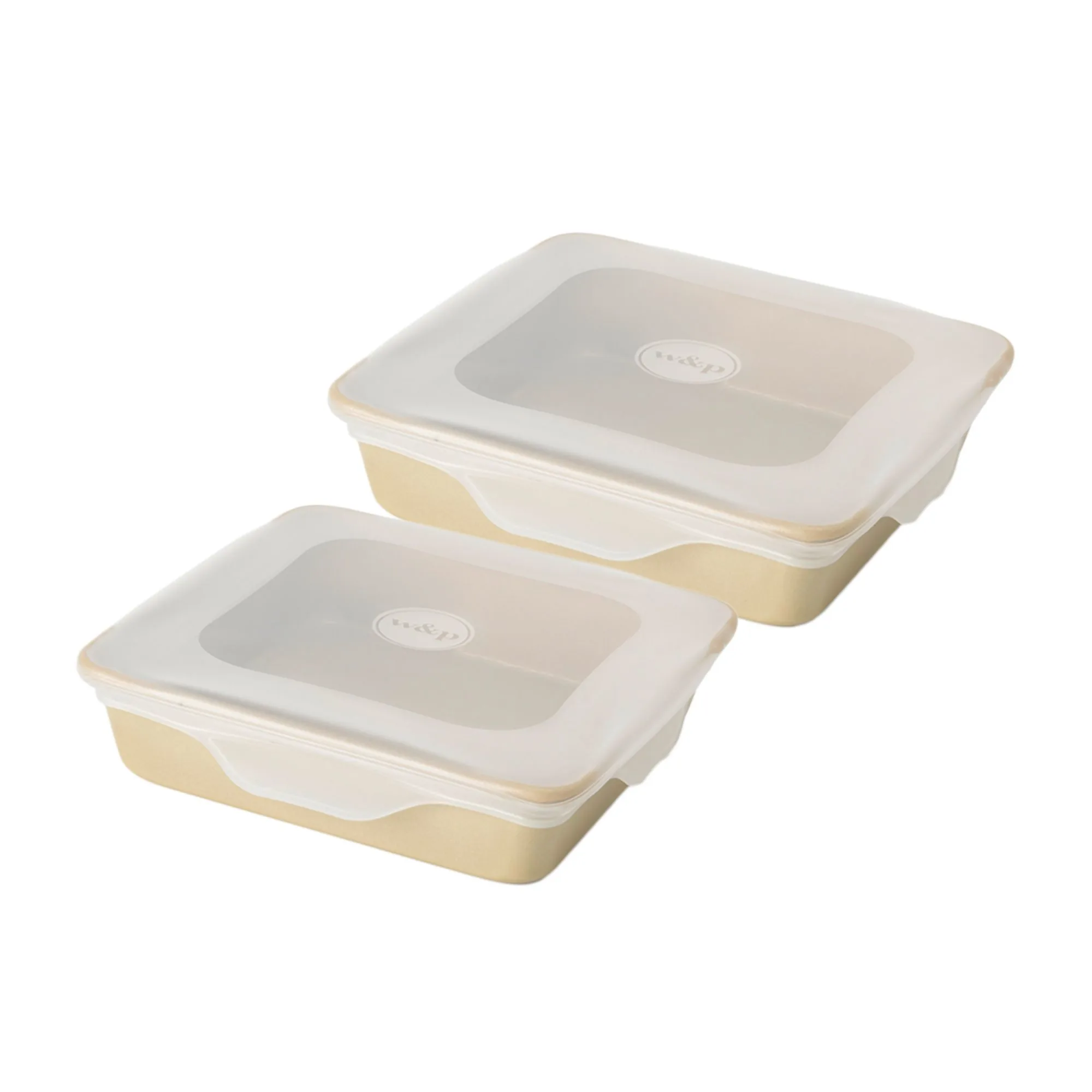 W&P Brownie Stretch Lid Set of 2 Image 1