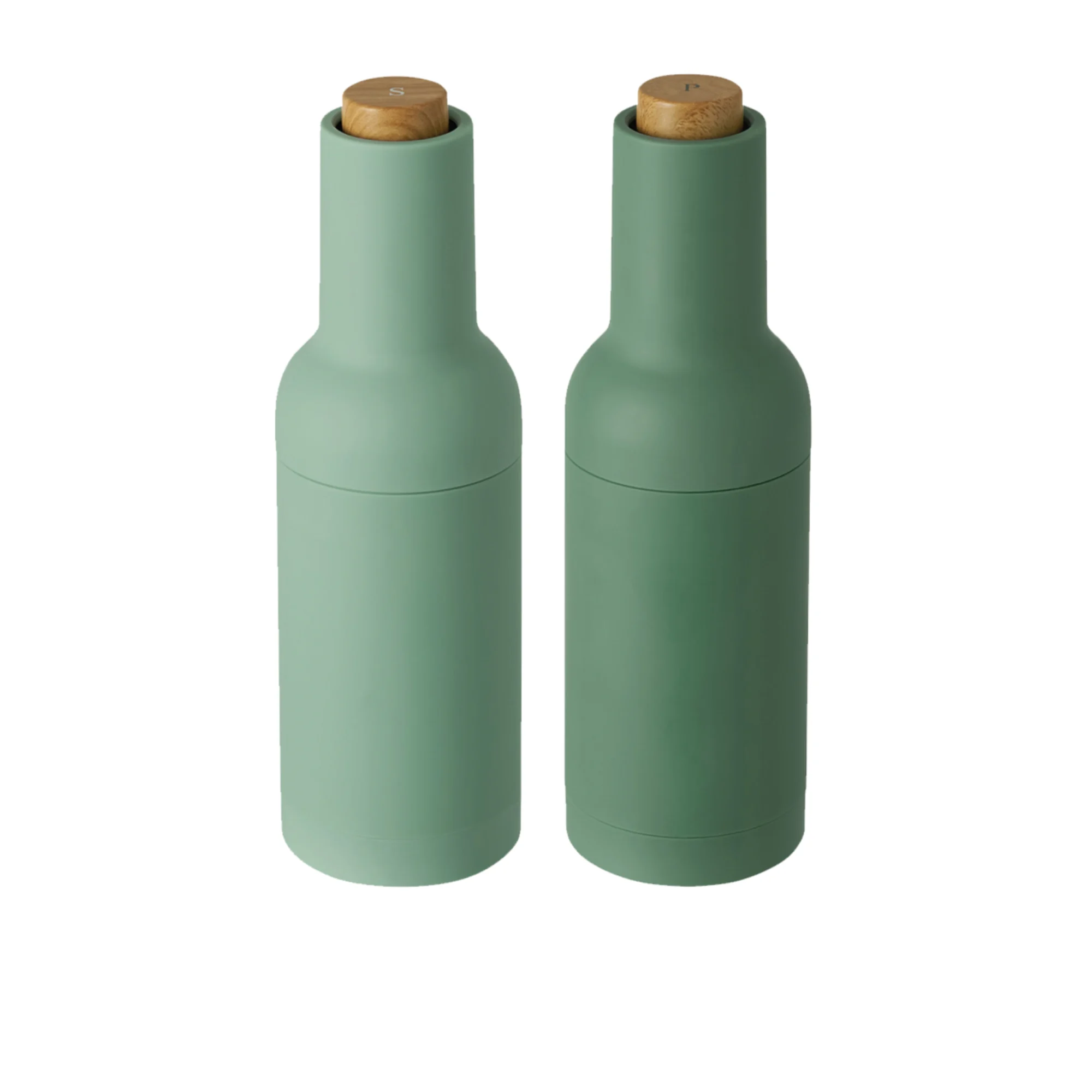 Wilkie Brothers Electric Gravity Salt  Pepper Grinder Set of 2 Eucalyptus Green Image 1