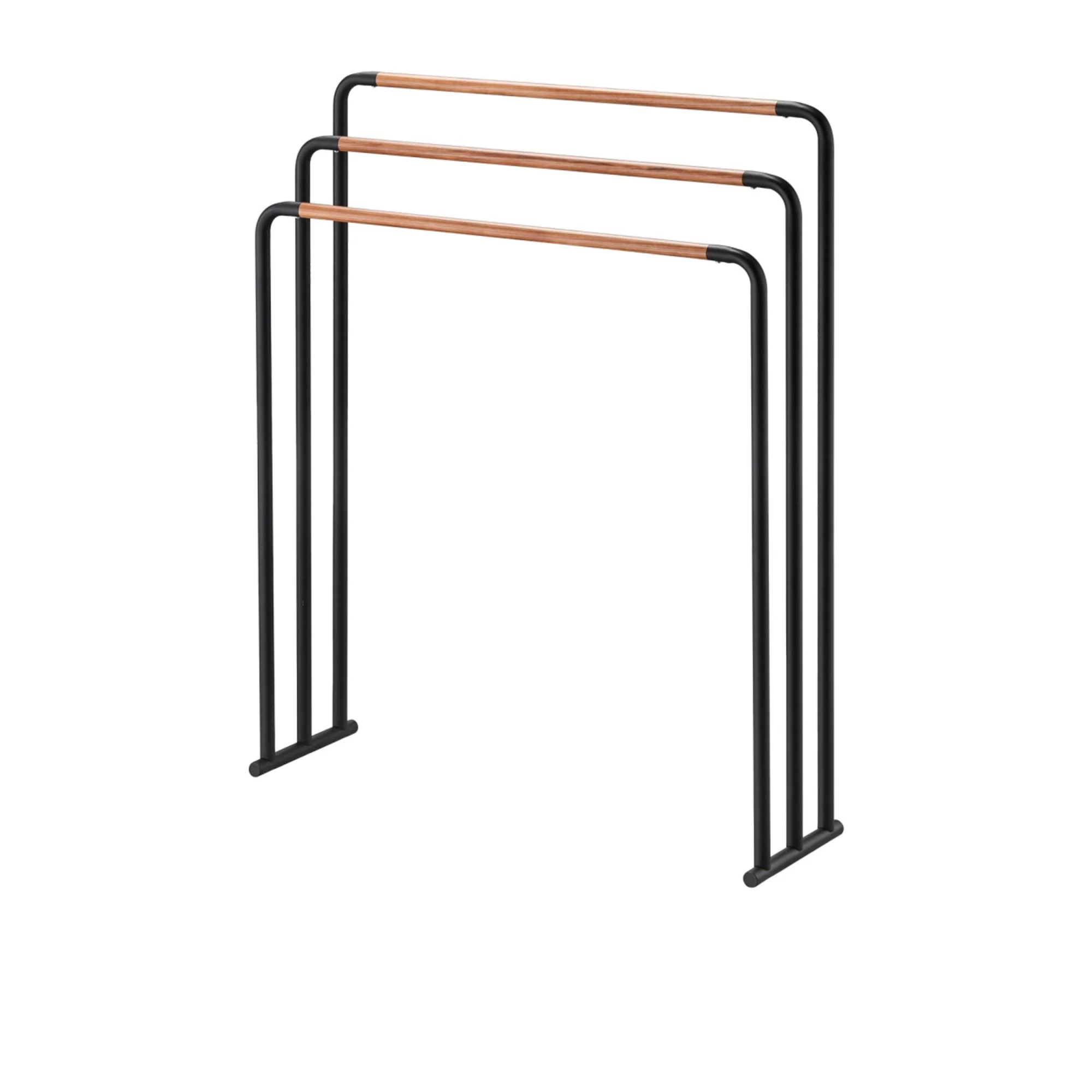Yamazaki Plain Bath Towel Hanger Black  Image 1