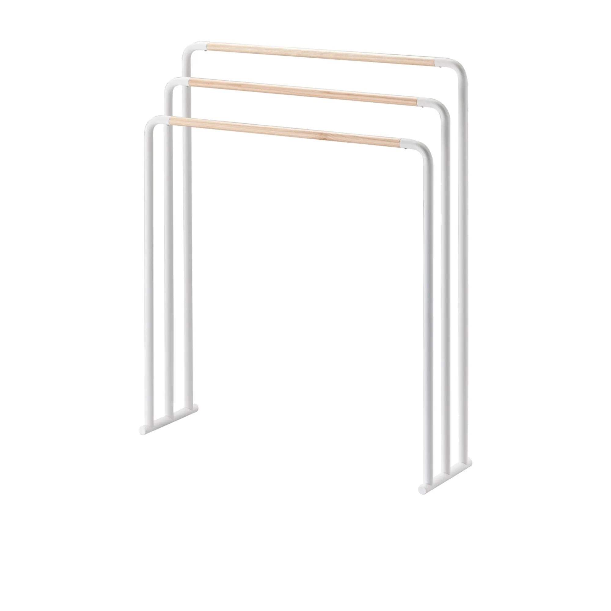 Yamazaki Plain Bath Towel Hanger White | Compact Storage