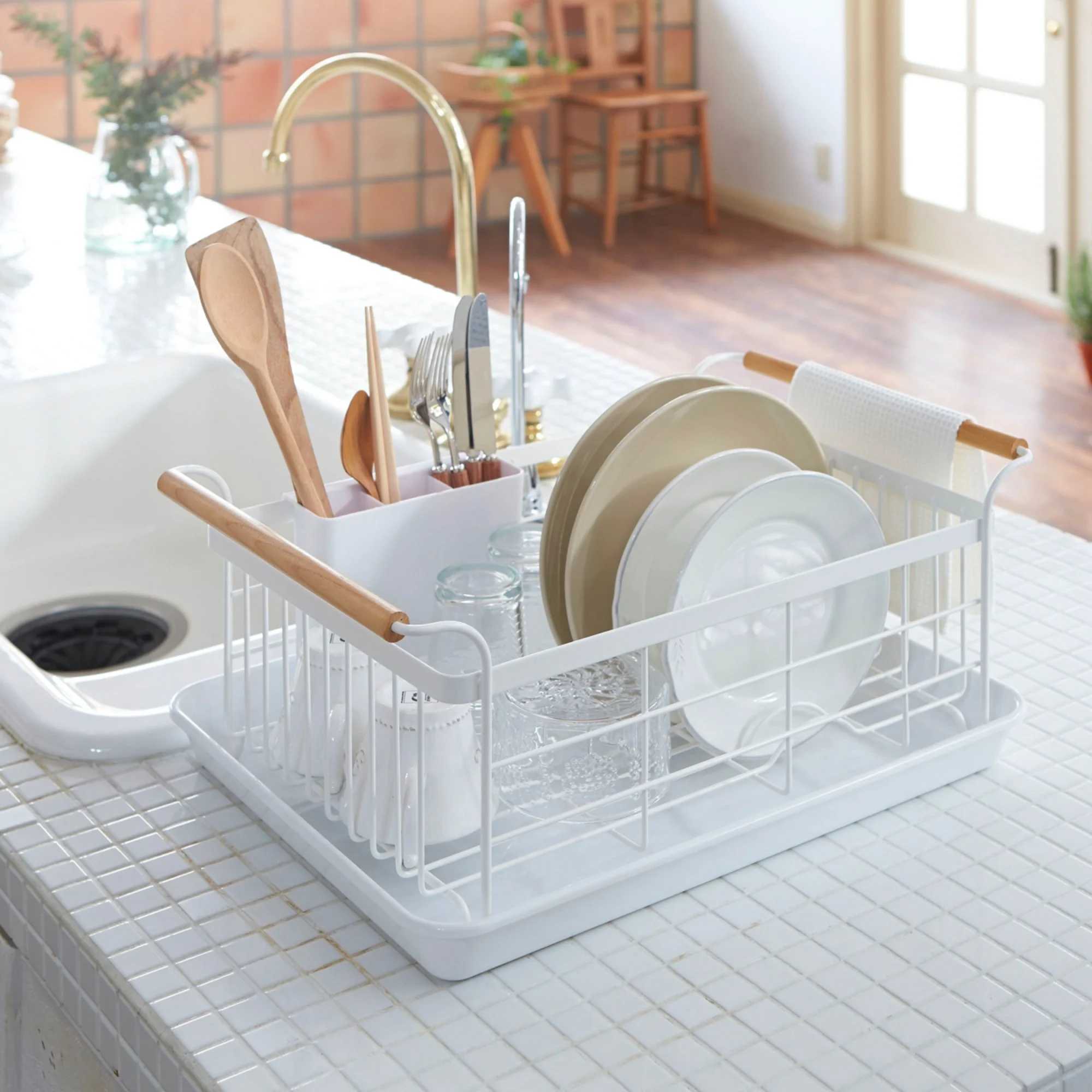 Yamazaki Tosca Dish Drainer with Tray Image 2