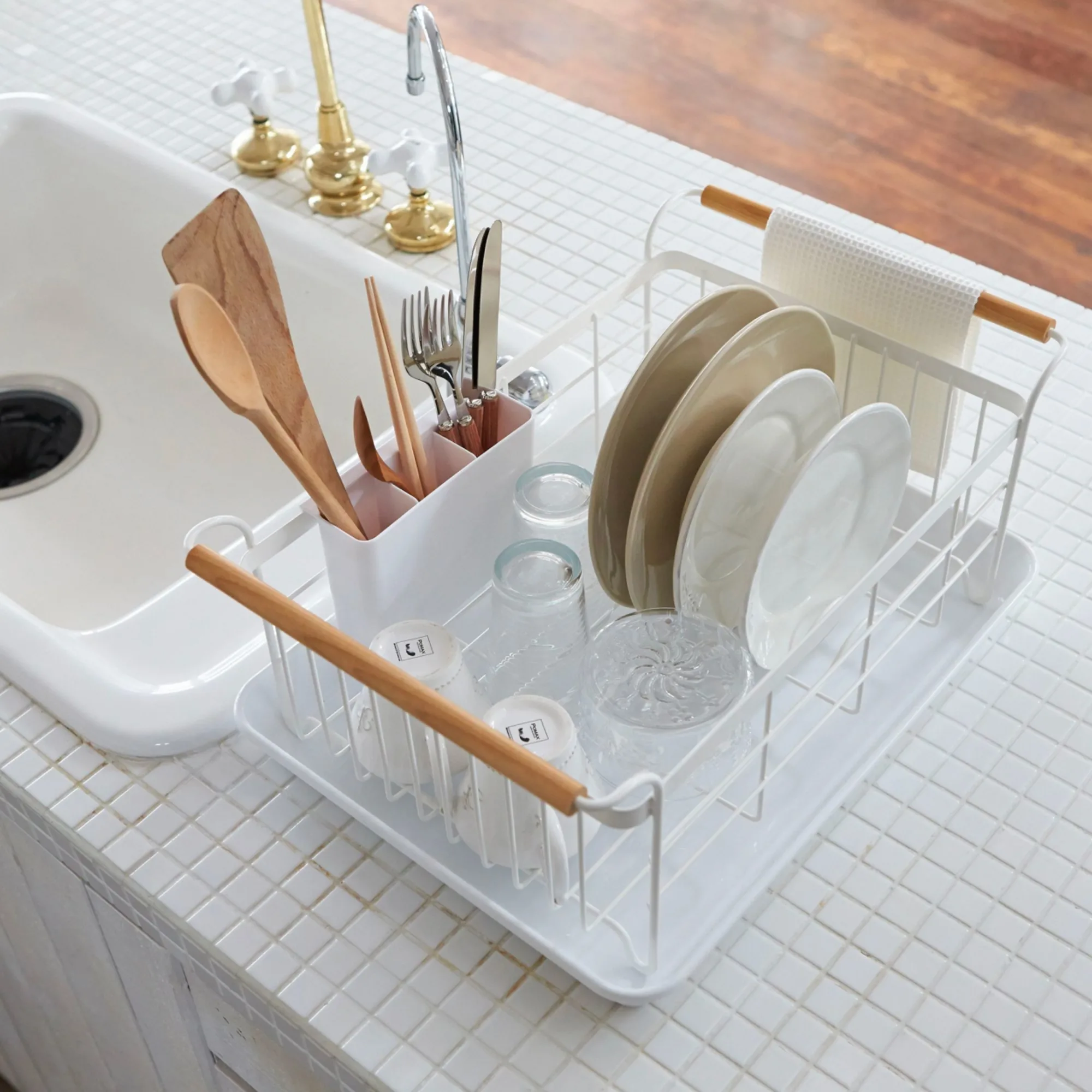 Yamazaki Tosca Dish Drainer with Tray Image 3