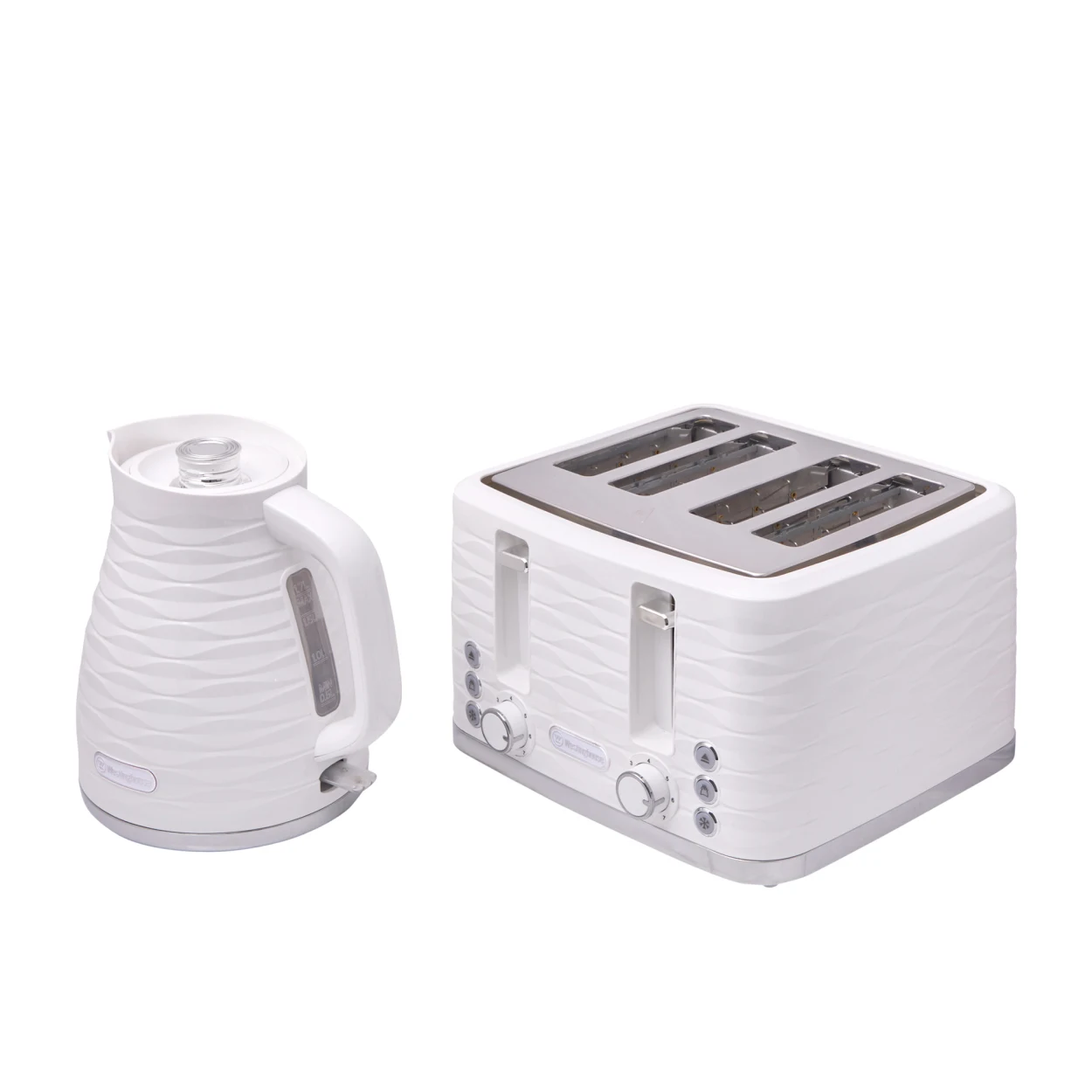 Westinghouse Kettle and Toaster Pack White - Wave Pattern Image 3
