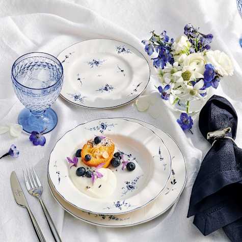 Villeroy & Boch Vieux Luxembourg Piatto Fondo 6er Set 23cm Bianco Blu Porcellana