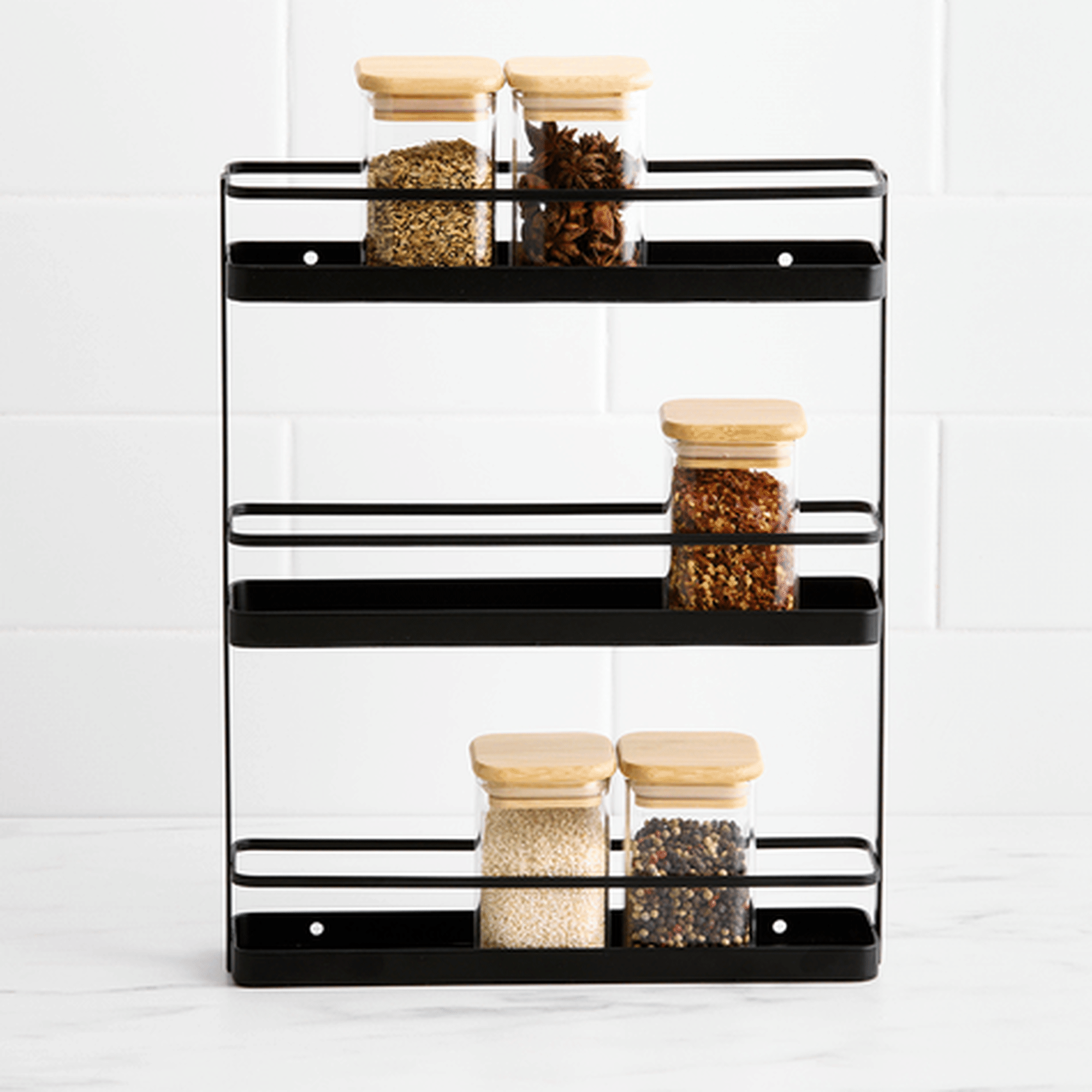 Kitchen Storage Stand Up Spice Rack Tier Rotating Spice Rack Kmart