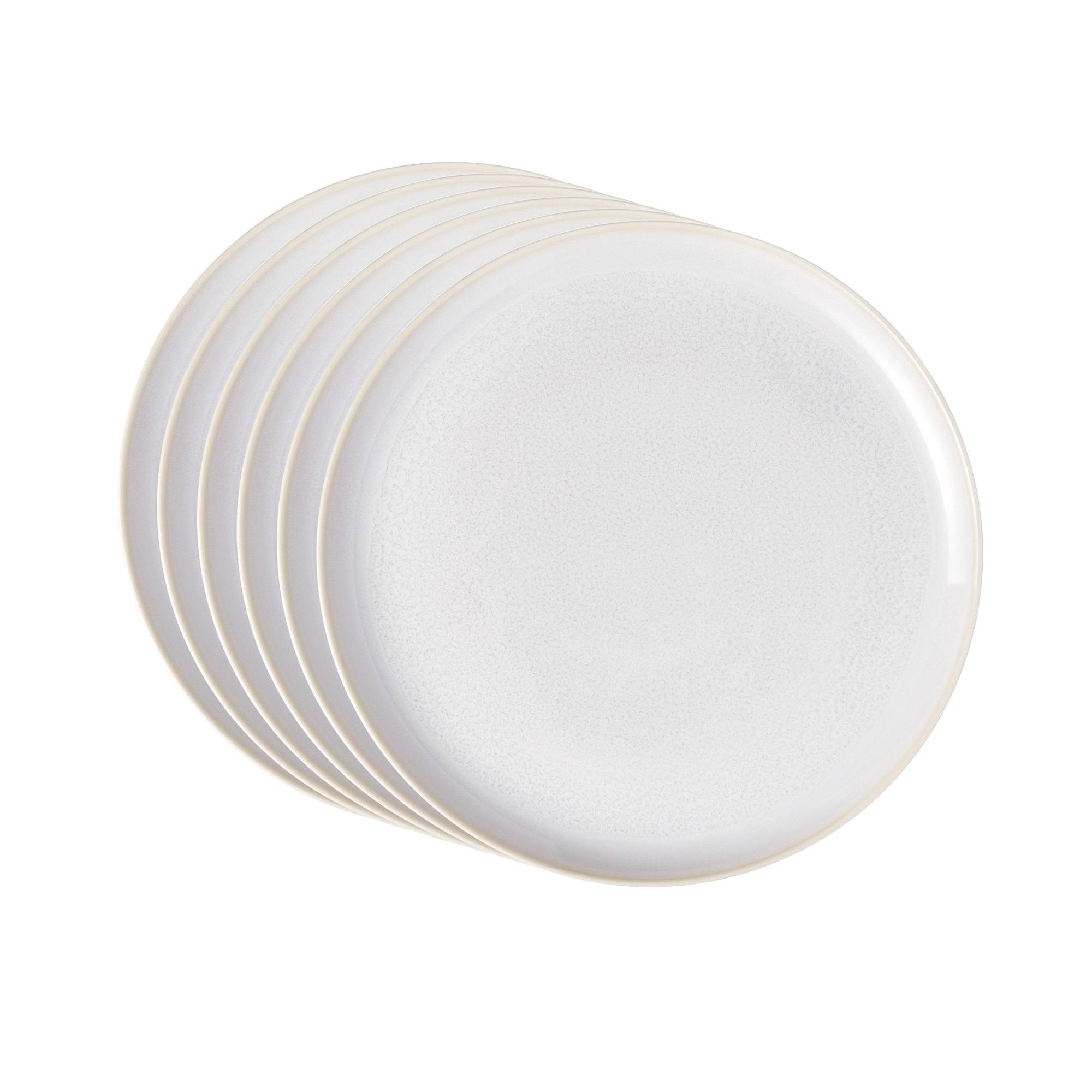 Villeroy & Boch Crafted Cotton Flat Plate 26cm Set of 6 White 
